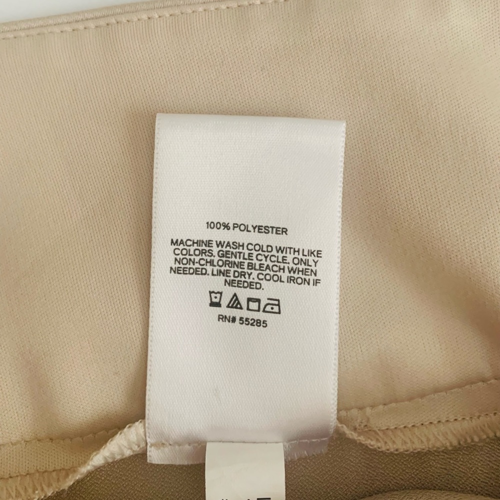Express High Rise Wide-Leg Pants with Tie Waist Women Size M Beige Quiet Luxury - Picture 12 of 12